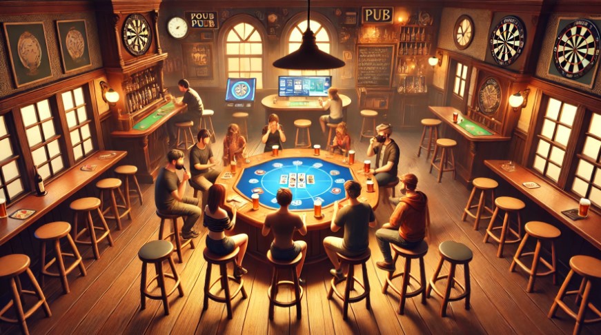 Gaming atmosphere inspired by pub culture